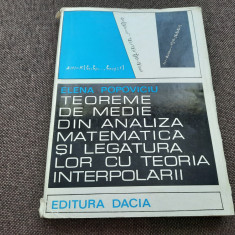 TEOREME DE MEDIE DIN ANALIZA MATEMATICA SI LEGATURA LOR CU TEORIA INTERPOLARII