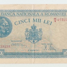 ROMANIA - 5000 LEI 20 DECEMBRIE 1945 , MIHAI I , B1.52