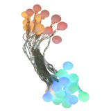 Instalatie craciun, 3.5 m, 30 de led-uri, multicolor rgb, model cu bilute, liniara, cu baterie, interior/exterior, flippy