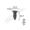 Clips Fixare VAG Negru - Set 10 Bucati - Prindere Auto Caroserie