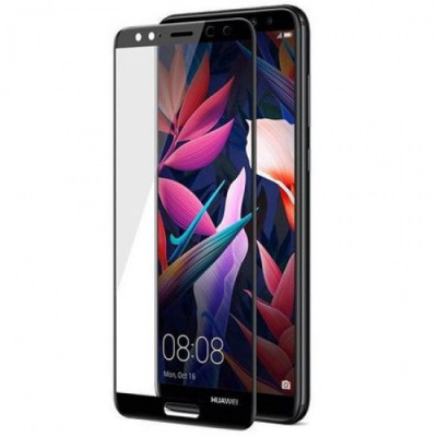 Folie de protectie sticla 6D compatibila cu Huawei Mate 10 lite, Neagra foto