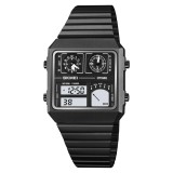 Ceas Digital Barbati SKMEI 2198 Negru , Afisaj LED, Functii Multiple, Design Sport, Cronometru, Alarma, Rezistent la Apa 3ATM