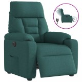 vidaXL Fotoliu rabatabil electric, verde &icirc;nchis, material textil