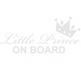 Sticker Decorativ Auto Little Princess On Board 20 x 9.2 cm Model 11 Alb, Oem