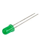 LED 5mm verde 5V 15-25mcd 30 parte frontala convex KINGBRIGHT, KINGBRIGHT ELECTRONIC