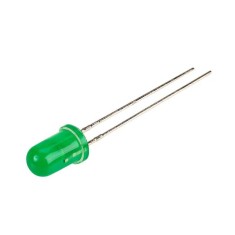 LED 5mm verde 5V 15-25mcd 30 parte frontala convex KINGBRIGHT