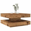 VidaXL Măsuță cafea rotativă 360 grade, lemn vechi 70x70x34,5 cm 858486