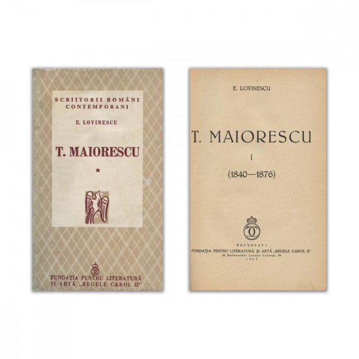 Eugen Lovinescu, Titu Maiorescu, 1940, două volume