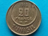 TUNISIA-20 FRANCS 1950