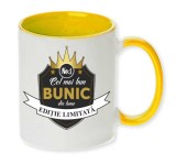 Cana maner galben personalizata &quot;Cel mai bun BUNIC&quot;, INOVATIX&reg;. 330ml, Oem