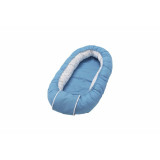 Cuib bebelusi pozitionator SomnArt baby nest, 94x60cm, albastru