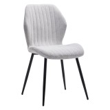 Scaun Fersity pakoworld material alb-picior metalic negru 48x56,5x85,5cm