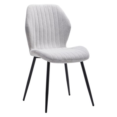 Scaun Fersity pakoworld material alb-picior metalic negru 48x56,5x85,5cm foto