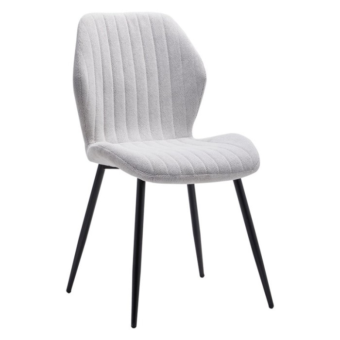 Scaun Fersity pakoworld material alb-picior metalic negru 48x56,5x85,5cm
