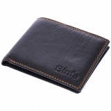 Portofel barbati din piele naturala, negru, 11 x 9 cm, 209-6N, NANO BELT