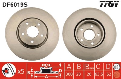 TRW DF6019S Disc frana foto