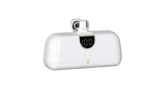 Dudao K20SC 5000 mAh mini powerbank &icirc;n formă de pungă 2x USB-C - alb