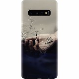 Husa silicon pentru Samsung Galaxy S10, 3D Hand Ocean Render