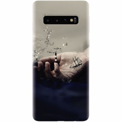 Husa silicon pentru Samsung Galaxy S10 Plus, 3D Hand Ocean Render foto