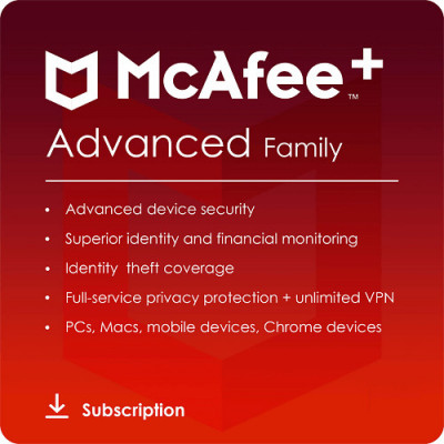 Licenta 2024 pentru McAfee+ AdvANced Family - 1-AN / Nelimitate Dispozitive - Europe/UK foto