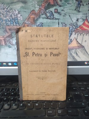Statutele Băncei populare de credit economie și &amp;icirc;mprumut Sf. Petru și Pavel din com. Crevenicu-Rădulești j. Vlașca, azi j. Teleorman, Giurgiu 1906 054 foto