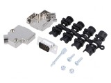 Mufă D-Sub 9 PIN 45&deg; pentru Lipire pe Cablu, MH CONNECTORS
