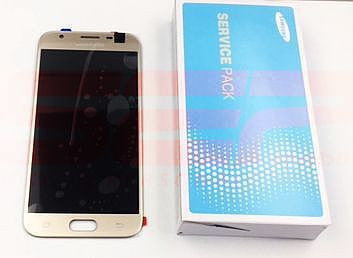 LCD+Touchscreen Samsung Galaxy J3 2017 / J330 GOLD original foto