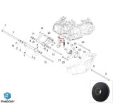 Bucsa bascula (suport motor) cauciuc originala Piaggio Beverly - MP3 - Vespa Granturismo - GTS - GTV 4T LC 125-400cc