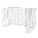 Gabion dublu ingradire pubela, otel, 180 x 100 x 120 cm