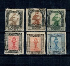 Libia Italiana 1921 - Uzuale, antichitati, serie nestampilata incompleta