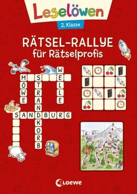 Lesel&amp;ouml;wen R&amp;auml;tsel-Rallye f&amp;uuml;r Leseprofis - 2. Klasse (Rot) foto