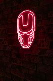 Decoratiune luminoasa LED, Iron Man, Benzi flexibile de neon, DC 12 V, Rosu, Neon Graph