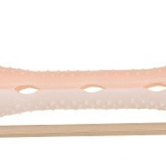 Set 12 bucati bigudiuri din plastic cu elastic pentru permanent ROZ&ALB 60 mm x 7 mm grosime