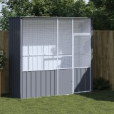 VidaXL Colivie pentru păsări antracit 215x78x200 cm oțel galvanizat