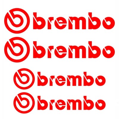 Set 4 Stickere Brembo pentru etriere , rosu foto