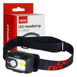 Lanterna frontala reincarcabila cu senzor de miscare XPG + COB 1800mAh USB, banda reglabila, ABS + TPR, 78 x 50 x 42 mm, AMiO