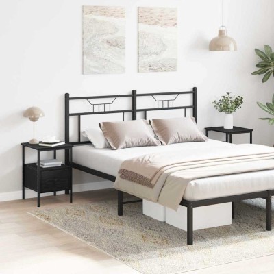 vidaXL Noptieră cu sertar 2 pcs Stejar negru 34 x 36 x 50 cm 862924 foto
