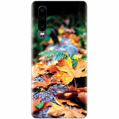 Husa silicon pentru Huawei P30, Autumn Leaves foto