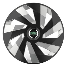 Set 4 Capace Roti, potrivite jantelor de R16, pentru Land Rover, model vector black and silver