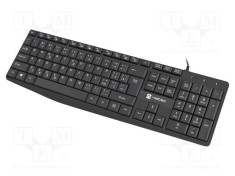 Tastatură neagră USB NATEC slim cu cablu 1,8m CZ și SK layout, 105 butoane