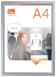 Rama pentru perete NOBO Impression Pro, aluminiu, cu clip, A4, gri