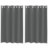 Cumpara ieftin Perdele voal cu oeje 2 buc Gri inchis 140x175 cm