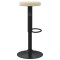 Scaune de bar, 2 buc., crem, catifea - 5