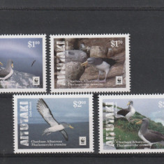 Aitutaki 2016- Fauna,WWF,Pasari,serie 4 valori cu bordura alba,MNH,Mi.962-965