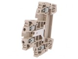 Conector &Icirc;mbinare Șine 2.5mm2 4 Borne Bej 5.1mm