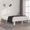 Gossi cadru de pat, alb, 120x200 cm, lemn masiv de pin