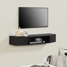 Raft de perete Torring 17,5x110x30cm negru [en.casa] HausGarden Leisure foto