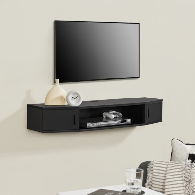Raft de perete Torring 17,5x110x30cm negru [en.casa] HausGarden Leisure foto