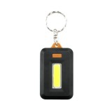 Lanterna Breloc LED COB , Micro Portabila, 3 Moduri de Iluminare, Inel Chei Inclus, Design Compact Negru Portocaliu