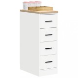 VidaXL Dulap depozitare garaj alb 30x51x85 cm lemn masiv de pin